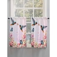 thumbnail image 5 of Pink Flower Living Room Curtains 2 Panel, Spring Floral Elegant Butterflies Birds Farmhouse Cafe Window Treatment, Farmhouse Bedroom Bathroom Kitchen Curtains Drapes 104"x45", 5 of 6