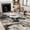 black, variant on Area Rugs,ModernAbstract Rug for Living Room,Machine Washable Rug,Large Stain Resistant Carpet,Non-Slip Backing Design for Dining Room Home Office