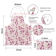 thumbnail image 7 of Pioneer Flower Floral Print Pattern Apron-Garden Aprons for Women with Pockets-Cotton Linen Waterproof Kitchen Cooking Gardening Aprons Adjustable for Kitchen,Cooking,BBQ and Salon 33x27 Inch, 7 of 7