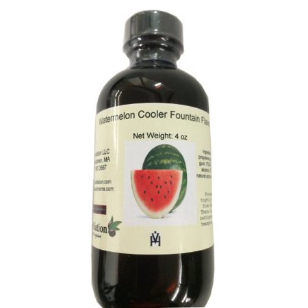 OliveNation Watermelon Cooler Flavor Fountain - 8 ounces - Kosher labeled - Gluten  Sugar  Calorie and Alcohol Free - Perfect for smoothies  icecream  shakes  and other drinks