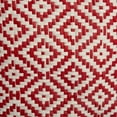 thumbnail image 5 of CC Home Furnishings 17" Rust Red and Ivory Geo Diamond Patterned Medium Round Bin with Rope Handles, 5 of 7
