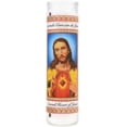 thumbnail image 2 of Sacred Heart of Jesus Prayer Candles Religious Candle, White Wax Candles, Holiday Candle Paraffin Wax, Set of 3, 2 of 3