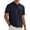 Navy, variant on Satingcolo Mens Polo Shirt Texture Knitted Button T-Shirt Casual Short Sleeve Summer Vacation Golf Shirts,Army Green XL