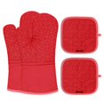 thumbnail image 1 of Juego de guantes y agarraderas para horno YONGSHENG 4 piezas resistentes al calor 572F, 1 of 5