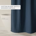 thumbnail image 2 of Cotton Blend Waffle Texture Shower Curtain, 2 of 7