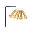 thumbnail image 2 of 6 Roller Saddle 6 String Humbucker Guitar Bridge for Tele Guitar (Gold), 2 of 5