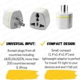 thumbnail image 4 of 2pc Universal Travel AC Plug EU AU UK to US USA Canada DC Adapter Converter, 4 of 9