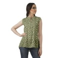 thumbnail image 2 of Moomaya Printed Mandarin Collar Tunic Sleeveless Casual Tank Top Summer Wear, 2 of 6