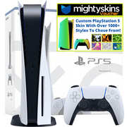 Sony PlayStation 5 Disc Video Game Console (PS5 Disc Console) (Disc Version) and Mightyskins Custom Skin Code Voucher - Bundle