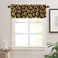 thumbnail image 3 of Sunflower Valance Curtain Floral Seamless Pattern Sunflowers Rod Pocket Valance Window Treatments 1 Panel Short Curtains for Kitchen Farmhouse Living Room Bathroom Decor 54 x 18 in, 3 of 6