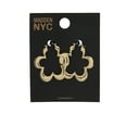thumbnail image 2 of Madden NYC Women's Gold-Tone Flower Hoop Earrings, 2 of 4