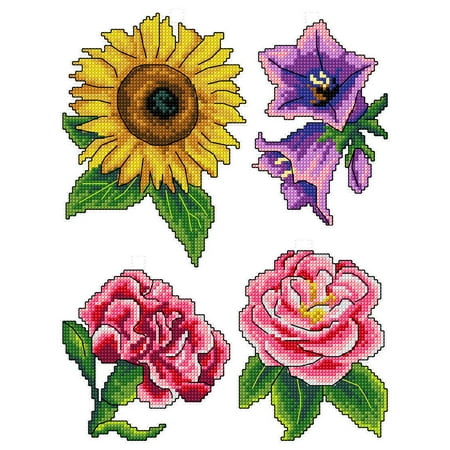 UPC: 4779055670341 | Flowers 124CS Counted Cross-Stitch Kit