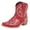 Wine, variant on Cowboy Boots for Women Cowgirl Western Ankle Booties Pointed Toe Low Heel Embroidered Classic Short Boots
