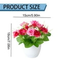 thumbnail image 3 of 2Packs Artificial Flowers in Pot Decor Flower Arrangements 15 Head Rose Flowers Bouquets in Pot Table Centerpieces Holiday Dinning Coffee Room Table Kitchen Decoration, 3 of 8