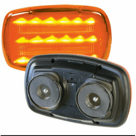 LED Battery Operated Magnetic Safety Flasher - Amber - Truck Trailer