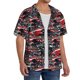thumbnail image 2 of Balery Red And Blue Cars Camisa Casual de Manga Corta con Botones para Hombre, Texturizada, Estilo Cubano, para Playa, Verano-X-Large, 2 of 5