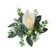 thumbnail image 4 of corona de velas,Hojas de eucalipto artificiales velas anillos corona,Portavelas con forma de anillo y diseño floral para centros de mesa,Decoración de velas con flores para mesas de boda, 4 of 8