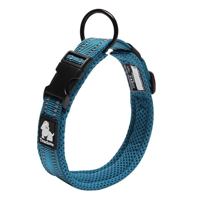 Collar de perro acolchado de tela de malla reflectante ajustable de nailon para aventuras al aire libre MFZFUKR CPB-US-YY693-3