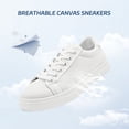 thumbnail image 3 of Unisex Adult Fashion Canvas Shoes Women’s Men’s Low Top Sneakers Breathable Lightweight Casual Walking Running Sneakers, 3 of 6