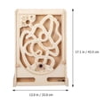 thumbnail image 3 of OULII Wooden Marble Puzzle Toy for Kids Assorted Color Interactive Labyrinth Game Educational Thought Training Plaything Smooth Safe Plastic Maze Game Pull两端协调动 益 玩具, 3 of 4