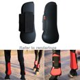 thumbnail image 4 of Botas de Tendón para Caballo Sunnimix de Ejercicio frontal fetlock PU Cuero Protector XL, 4 of 8