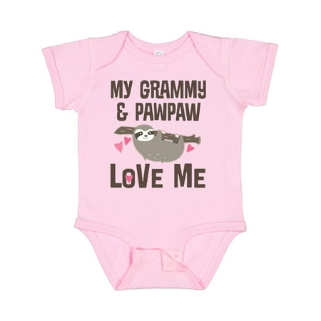 

Inktastic Grammy and Pawpaw Sloth Gift Baby Boy or Baby Girl Bodysuit