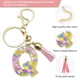thumbnail image 4 of sunsanly Colorful Acrylic Initial Keychain with Pink Tassels Decor Letter Cup Pendant Keyring Water Bottle Decoration Birthday Gift, 4 of 8