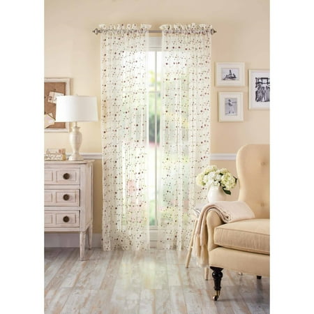 Better Homes and Gardens Vintage Rose Sheer Window Panel ...