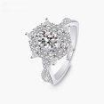 thumbnail image 2 of Anillo de moissanita de plata esterlina s925 Anillo de circón con incrustaciones completas de lujo ligero con personalidad europea y americana para mujer, 2 of 6