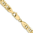 thumbnail image 4 of Diamond2Deal 14K Yellow Gold 5.5mm Semi-Solid Anchor Chain Necklace for Women 18", 4 of 6