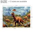 thumbnail image 2 of Dinosaur Elegant Gray Polyester Area Rug with Right-Angle Design for Living Room and Bedroom, 2 of 6