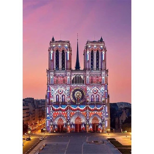 Drill Diamond Painting (DE0481) 5D DIY Full Notre Dame de Paris punto de cruz (hg319) 50x70cm Hugtrwg Para estrenar