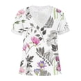 thumbnail image 4 of Birdeem Mode Femmes Été Col en V Manches Courtes T-Shirt Imprimé Décontracté Blouse, 4 of 4