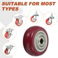 thumbnail image 4 of Uxcell Push Cart Wheels Replacement Nylon Rolling Casters Wheel with Bore for Furniture Platform Trucks Shopping Cart Shelf 3 Inch, 4 of 7