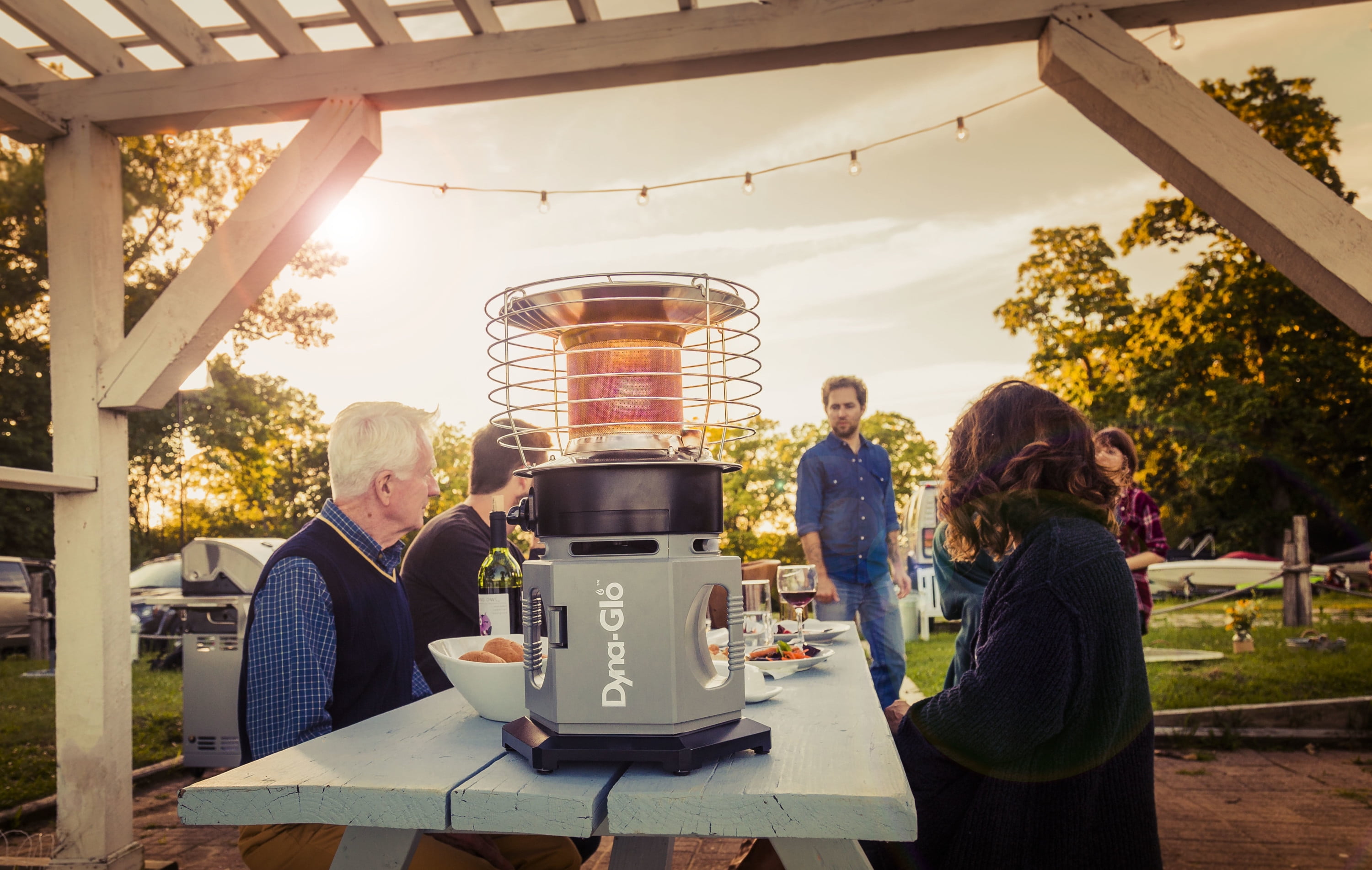 Dyna-Glo HA2360BK Table Black Propane Patio Heater - Walmart.com