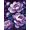 Purple, Pattern 3, variant on ODIKA 4'x6' Machine Washable Non-Slip Area Rug, Vibrant Floral Round Design High Traffic Rug, Purple, 36316