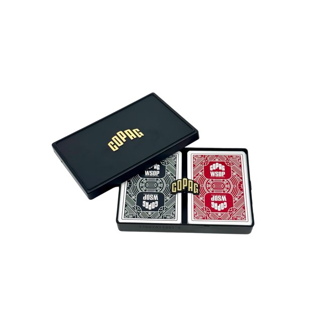 Copag WSOP 100% Plastic Playing Cards - Standard Size (Poker) Jumbo Index Black/Red Double Deck Set
