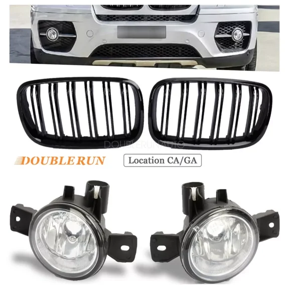 Grille & Fog light Fog lamp Fit For 2008 2009 2010 2011 2012 2013 BMW X6 E71 E72