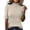 Beige, variant on Moonsky Womens Half Sleeve Tops Mock Neck Casual Dressy Business Work Blouses T Shirts Black L