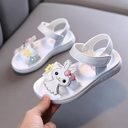 

〖TOTO〗Toddler Shoes Toddler Infant Kids Baby Girls Princess Shoes Bunny Soft Shoes Summer Hook&Loop