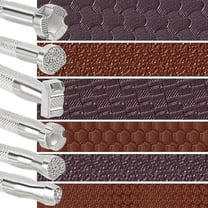 6pcs Leather Stamp, Alloy Steel Carving Stamping Punching Tools for Craft Design Working- Silver