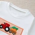 thumbnail image 5 of REgarm Toddler Baby Boy Girl Halloween Outfit Fall Winter Clothes Embroidery Shirt Top Elastic Waist Plaid Pants Set Trendy 2 Piece Outfit,3-4 Years, 5 of 7
