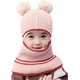 thumbnail image 1 of Gorro de Punto Cálido 2 en 1 Gorro de Invierno con Forro Polar para Niños 2-5 Años Niñas Niños Lana Multicolor, 1 of 5
