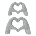 thumbnail image 1 of Figura de resina con forma de corazón y gesto de amor con purpurina, escultura para escritorio, estantería, adorno decorativo, 1 of 8