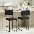 thumbnail image 6 of Gymax Set of 4 Counter Height Bar Stools 26'' Counter Stools w/ Metal Frame & Footrest Black, 6 of 10
