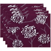 Simply Daisy 18" x 14" Spring Floral 2 Floral Print Placemats, Set of 4