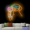 thumbnail image 2 of Handmadetneonsign Dog Drinking Cocktail Neon Sign, Dog Cocktails Neon Light, Bar Pub Wall Art 94971, 2 of 5