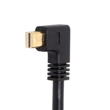 FVH Right Angled Mini DP DisplayPort 90 Degree to DisplayPort Female Cable for Displays Monitors