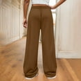 thumbnail image 3 of ameIAEA Girls High Waisted Wide Leg Pants Kids Solid Color Casual Long Trousers for 5-13 Years, 3 of 6
