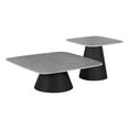 thumbnail image 1 of Eason Ensemble de Table Basse Cocktail 2 Pcs Béton et Noir, 1 of 9
